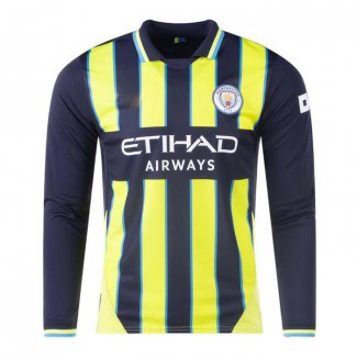 Camiseta Manchester City 2ª Manga Larga 24-25