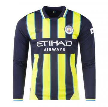 Camiseta Manchester City 2ª Manga Larga 24-25