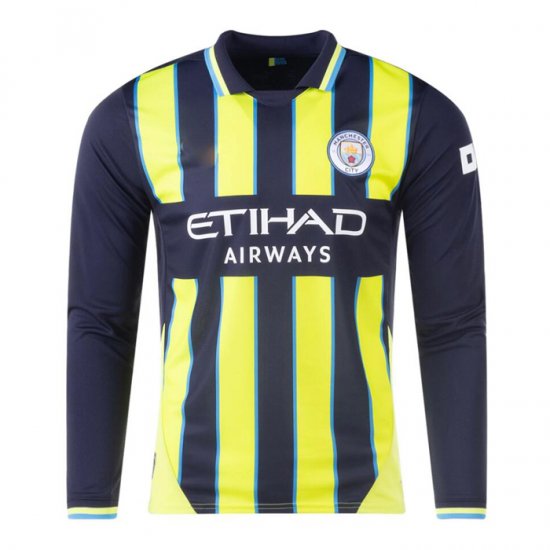 Camiseta Manchester City 2ª Manga Larga 24-25 - Haga un click en la imagen para cerrar