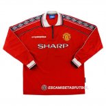 Camiseta Manchester United 1ª Manga Larga Retro 1998-1999