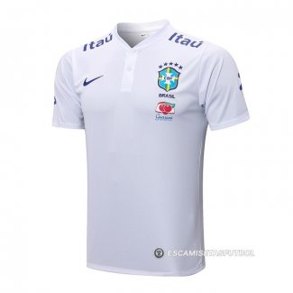 Camiseta Polo del Brasil 2022-23 Blanco