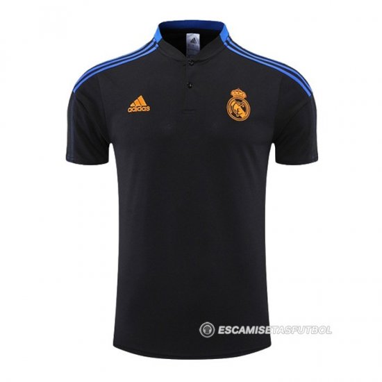 Camiseta Polo del Real Madrid 22-23 Negro y Azul - Haga un click en la imagen para cerrar