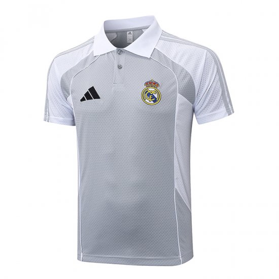 Camiseta Polo del Real Madrid 25-26 Gris - Haga un click en la imagen para cerrar