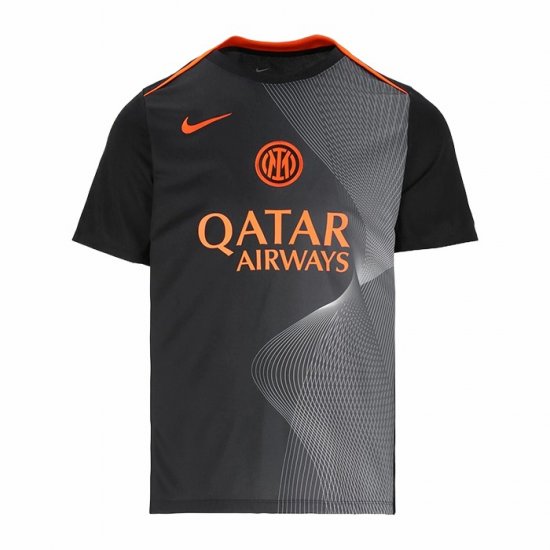 Camiseta Pre Partido del Inter Milan 25-26 Negro - Haga un click en la imagen para cerrar
