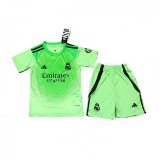 Camiseta Real Madrid Portero Nino 25-26 Verde