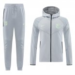 Chandal con Capucha del Barcelona 2025 Gris