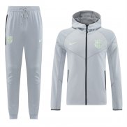 Chandal con Capucha del Barcelona 2025 Gris