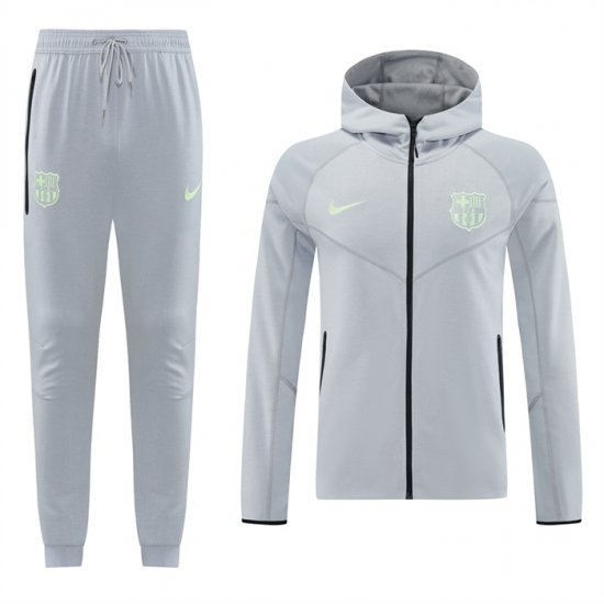 Chandal con Capucha del Barcelona 2025 Gris - Haga un click en la imagen para cerrar