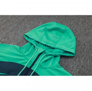 Chandal con Capucha del Barcelona 23-24 Azul y Verde