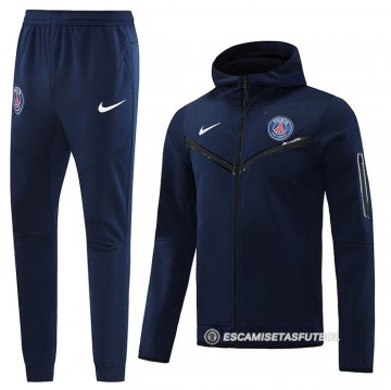 Chandal con Capucha del Paris Saint-Germain 2022-23 Azul