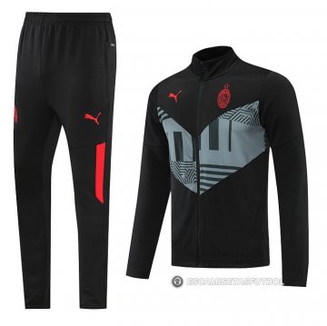 Chandal de Chaqueta del AC Milan 22-23 Negro