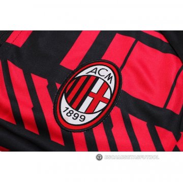 Chandal de Chaqueta del AC Milan 22-23 Rojo y Negro