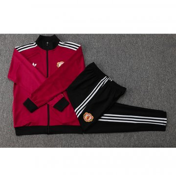 Chandal de Chaqueta del Manchester United Nino 2024-25 Rojo Oscuro