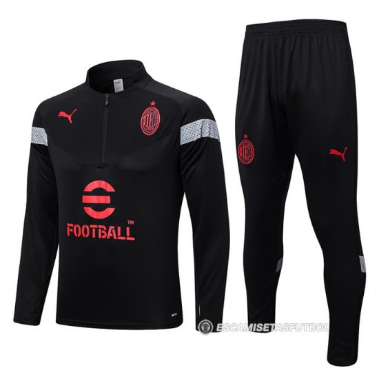 Chandal de Sudadera del AC Milan 22-23 Negro - Haga un click en la imagen para cerrar