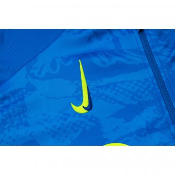 Chandal de Sudadera del Barcelona Nino 24-25 Azul y Verde