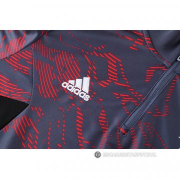 Chandal de Sudadera del Bayern Munich 22-23 Rojo y Gris