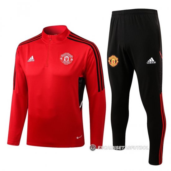 Chandal de Sudadera del Manchester United 22-23 Rojo - Haga un click en la imagen para cerrar