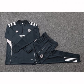 Chandal de Sudadera del Real Madrid Nino 25-26 Gris Oscuro