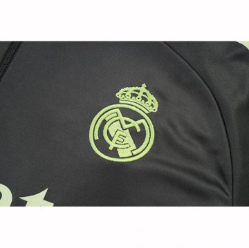 Chandal de Sudadera del Real Madrid Nino 25-26 Gris Verde