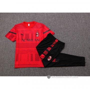 Chandal del AC Milan Manga Corta 22-23 Rojo