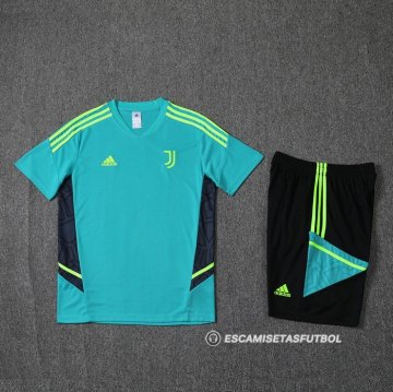 Chandal del Juventus Manga Corta 22-23 Azul y Verde - Pantalon Corto
