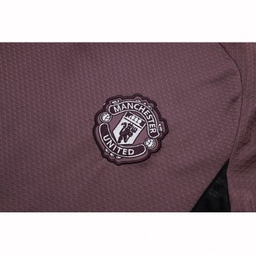 Chandal del Manchester United Manga Corta 25-26 Marron - Pantalon Corto