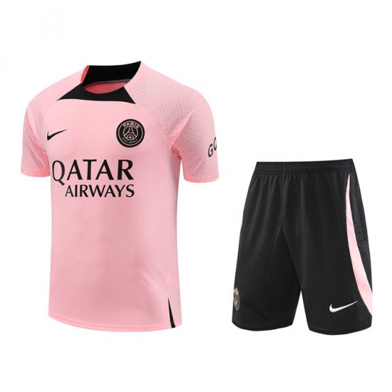 Chandal del Paris Saint-Germain Manga Corta 22-23 Rosa - Pantalon Corto - Haga un click en la imagen para cerrar