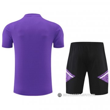 Chandal del Real Madrid Manga Corta 22-23 Purpura - Pantalon Corto