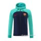Chaqueta con Capucha del Barcelona 22-23 Verde y Azul