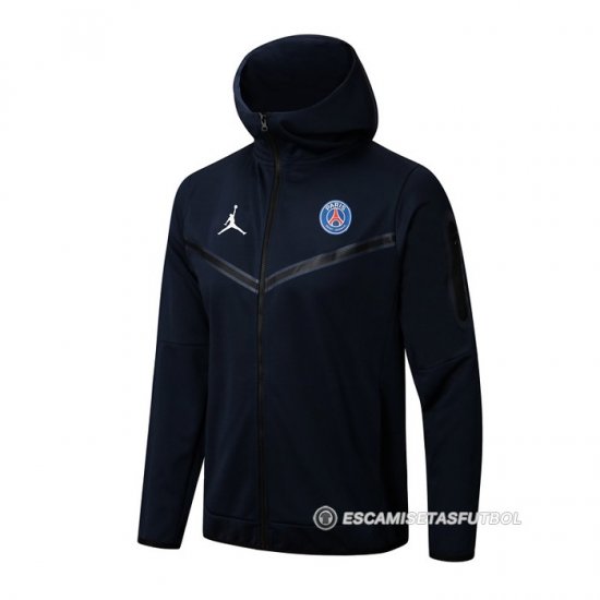 Chaqueta con Capucha del Paris Saint-Germain 22-23 Azul - Haga un click en la imagen para cerrar