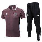 Conjunto Polo del Manchester United 25-26 Marron