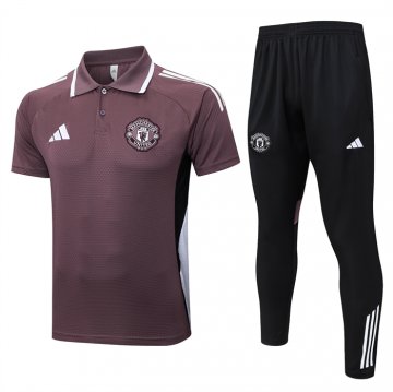 Conjunto Polo del Manchester United 25-26 Marron