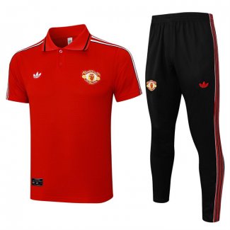 Conjunto Polo del Manchester United 25-26 Rojo