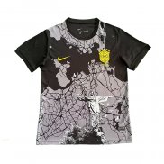 Tailandia Camiseta Brasil Jesus 25-26 Negro Gris