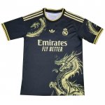 Tailandia Camiseta Real Madrid Dragon 2024-25 Negro Oro
