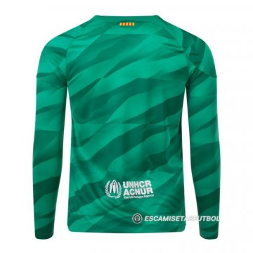 Camiseta Barcelona Portero Manga Larga 23-24 Verde