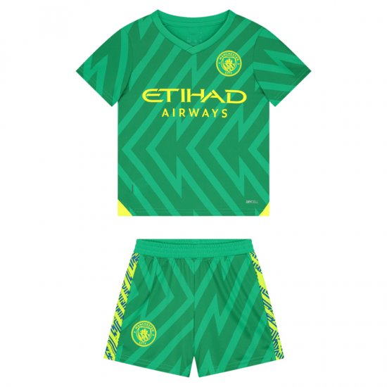 Camiseta Manchester City Portero Nino 23-24 Verde - Haga un click en la imagen para cerrar