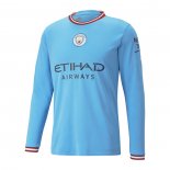 Camiseta Manchester City 1ª Manga Larga 22-23