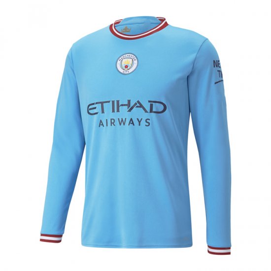 Camiseta Manchester City 1ª Manga Larga 22-23 - Haga un click en la imagen para cerrar