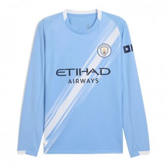 Camiseta Manchester City 1ª Manga Larga 25-26