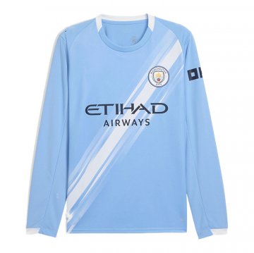 Camiseta Manchester City 1ª Manga Larga 25-26