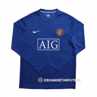 Camiseta Manchester United 1ª Manga Larga Retro 2002