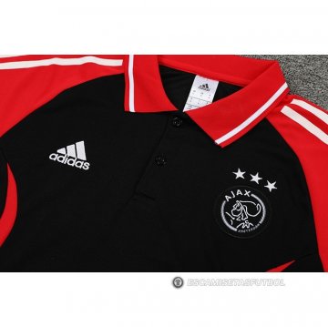 Camiseta Polo del Ajax 22-23 Negro y Rojo
