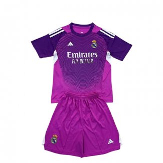 Camiseta Real Madrid Portero Nino 25-26 Purpura