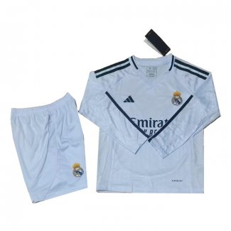 Camiseta Real Madrid 1ª Manga Larga Nino 24-25
