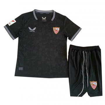Camiseta Sevilla Portero Nino 23-24 Negro