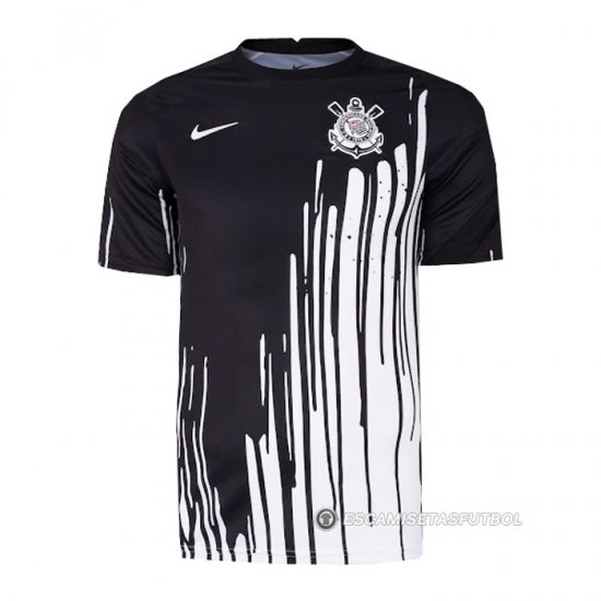 Camiseta de Entrenamiento Corinthians 2022 Negro y Blanco - Haga un click en la imagen para cerrar