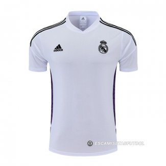 Camiseta de Entrenamiento Real Madrid 2022-23 Blanco y Purpura