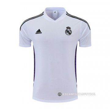 Camiseta de Entrenamiento Real Madrid 2022-23 Blanco y Purpura