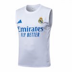 Camiseta de Entrenamiento Real Madrid Sin Mangas 25-26 Blanco Azul
